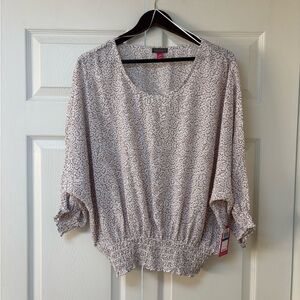 Vince Camuto Women's Beige Patterned Top